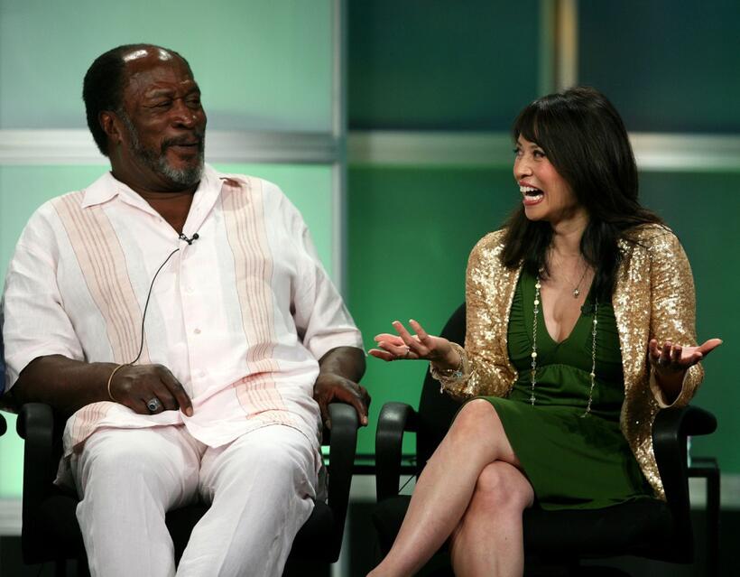 John Amos and Lauren Tom at the 2007 Summer Television Critics Association Press Tour.