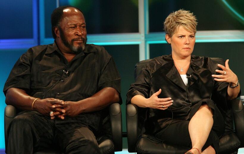 John Amos and Jenny Bicks at the 2007 Summer Television Critics Association Press Tour.