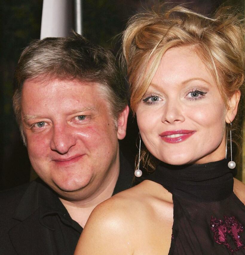 Simon Russell Beale and Essie Davis at the opening of "Jumpers" after party.