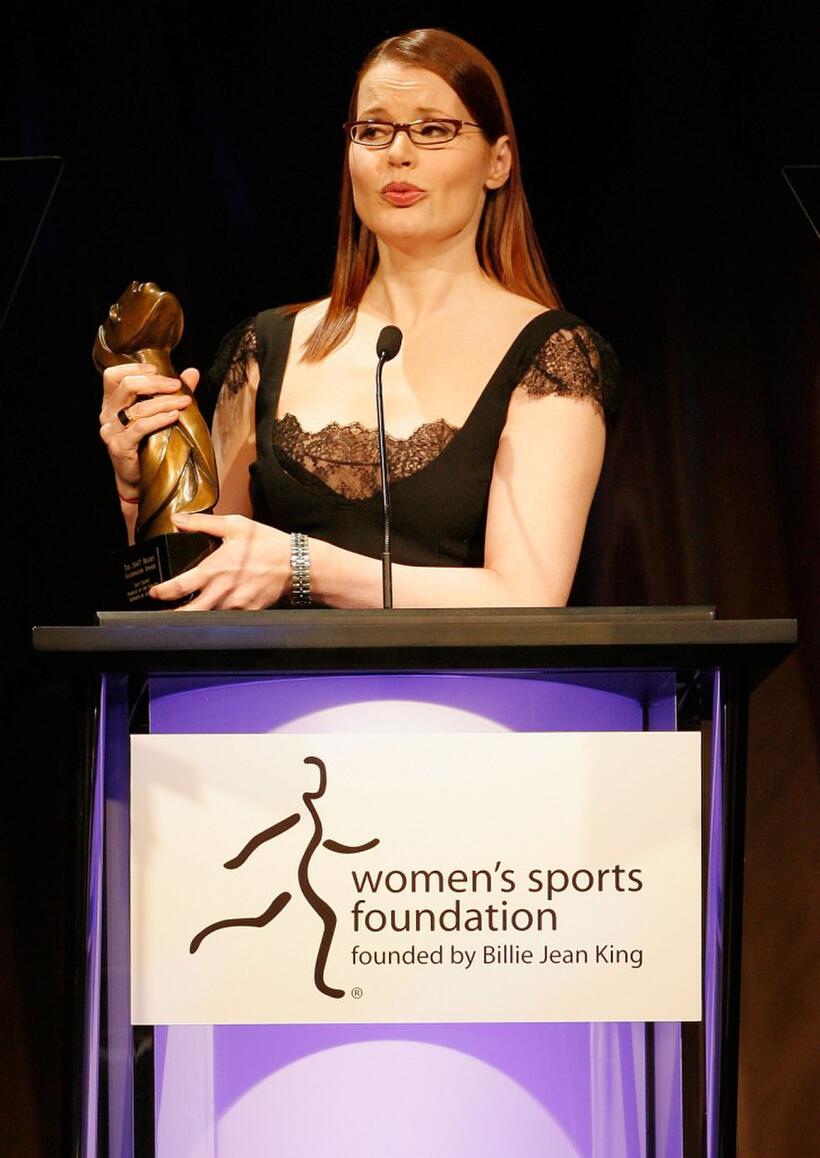Geena Davis at The Billies presented by The Women's Sports Foundation.