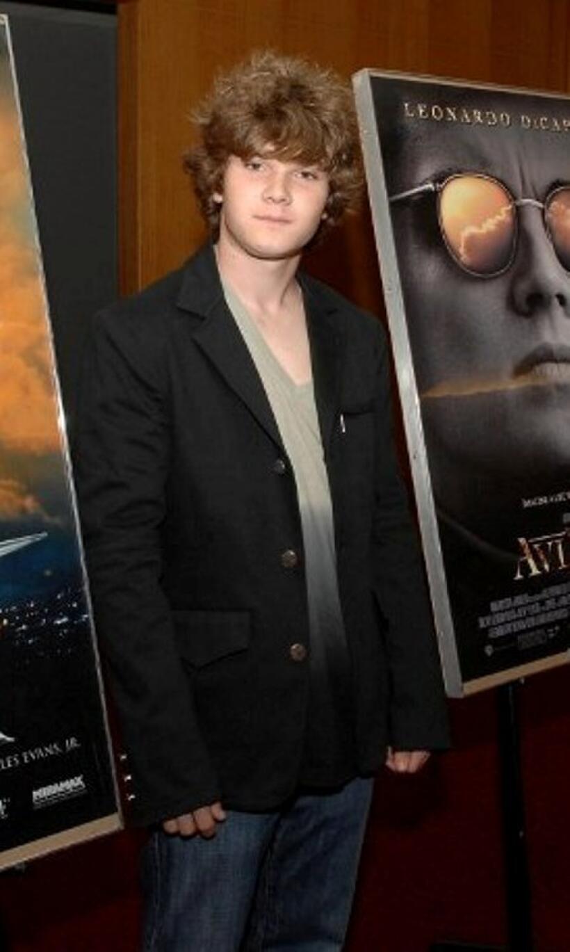Jacob Davich at the screening of "The Aviator."