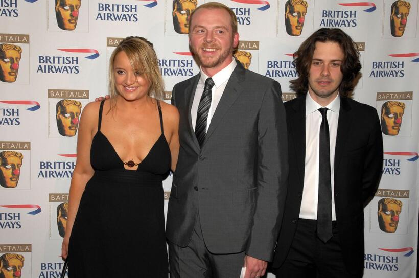 Lucy Davis, Simon Pegg and Edgar Wright at the BAFTA/LA's Inaugural British Comedy Awards.