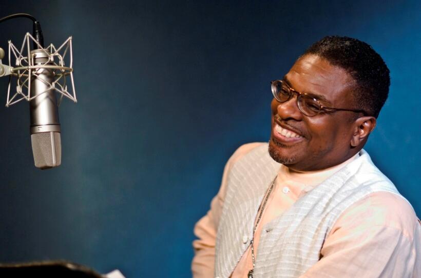 Keith David on the set of "Coraline."