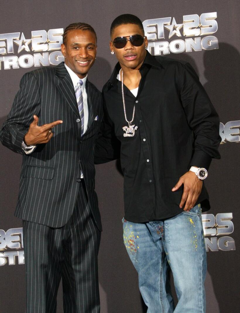 Tommy Davidson and Nelly at the BET 25th Anniversary Show.