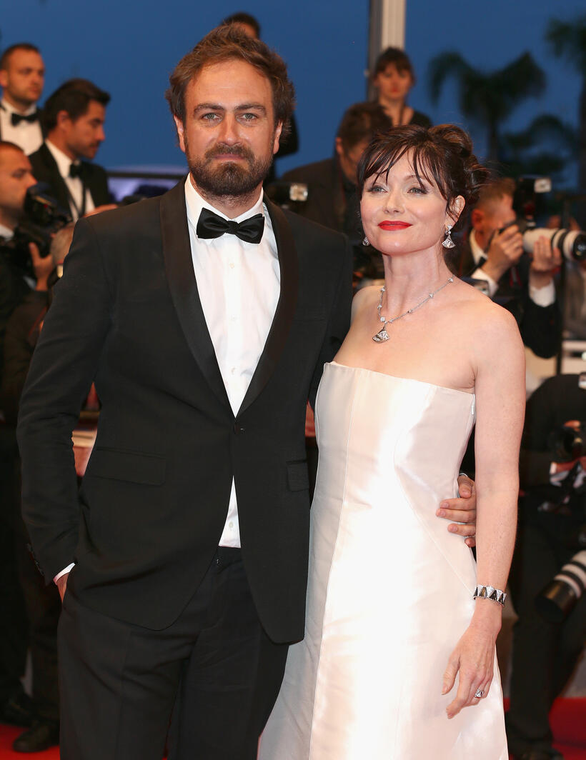 Elizabeth Debicki and Justin Kurzel at the premiere of "Macbeth."
