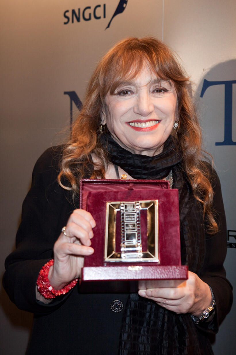 Piera Degli Esposti at the 2009 Nastri D'Argento Nominations Dinner Party in Italy.