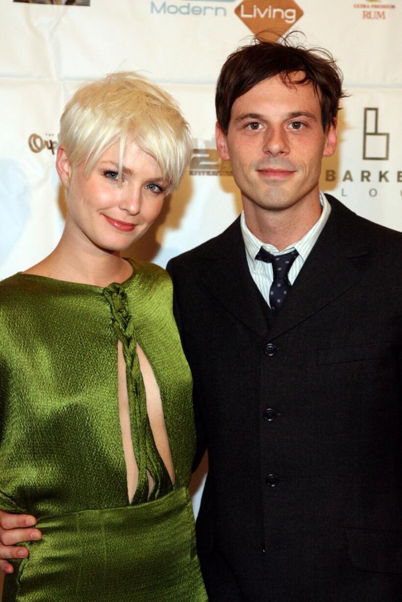 Whitney Able and Scoot McNairy at the Opening night of the First Annual Downtown Film Festival screening of "In Search Of A Midnight Kiss."