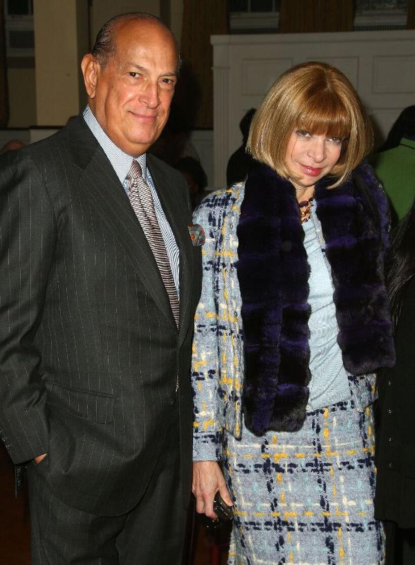 Oscar de la Renta and Anna Wintour at the Mercedes-Benz Fashion Week.