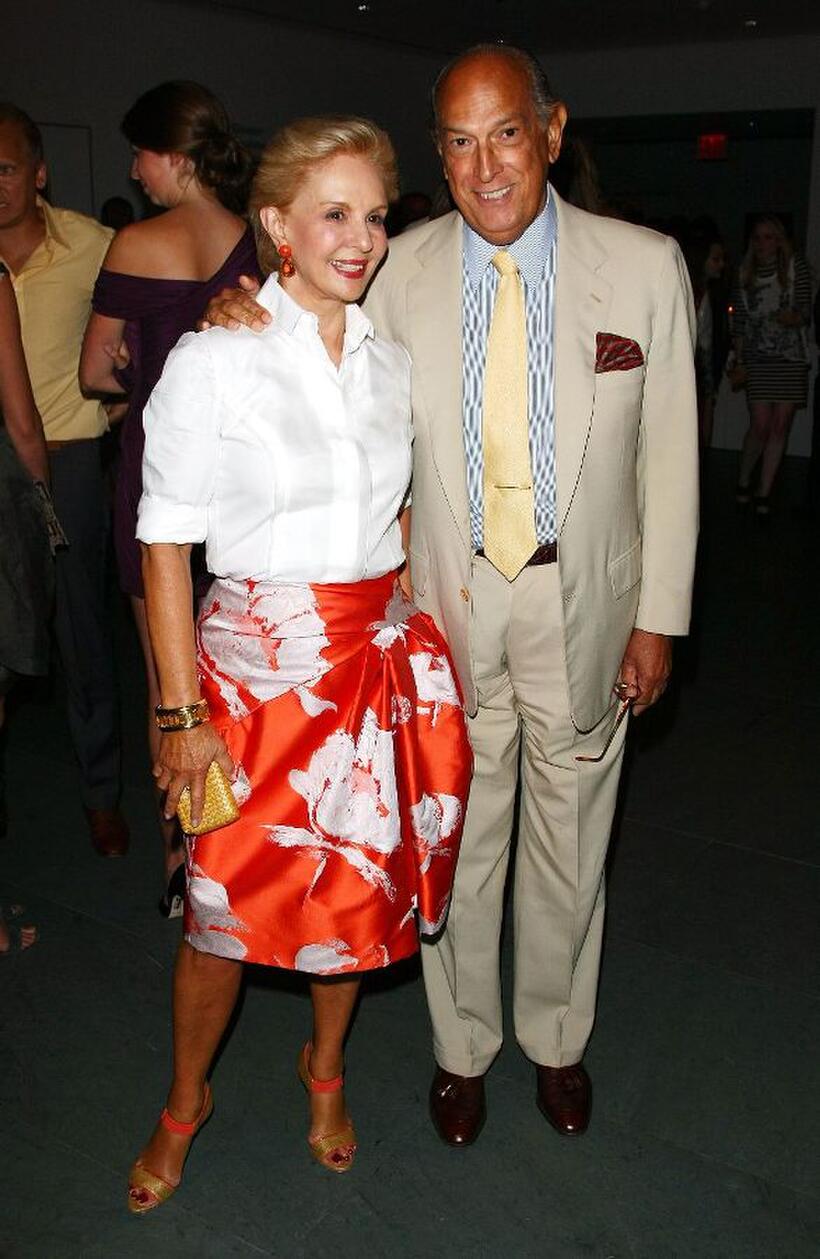 Carolina Herrera and Oscar de la Renta at the after party of the New York special screening of "The September Issue."