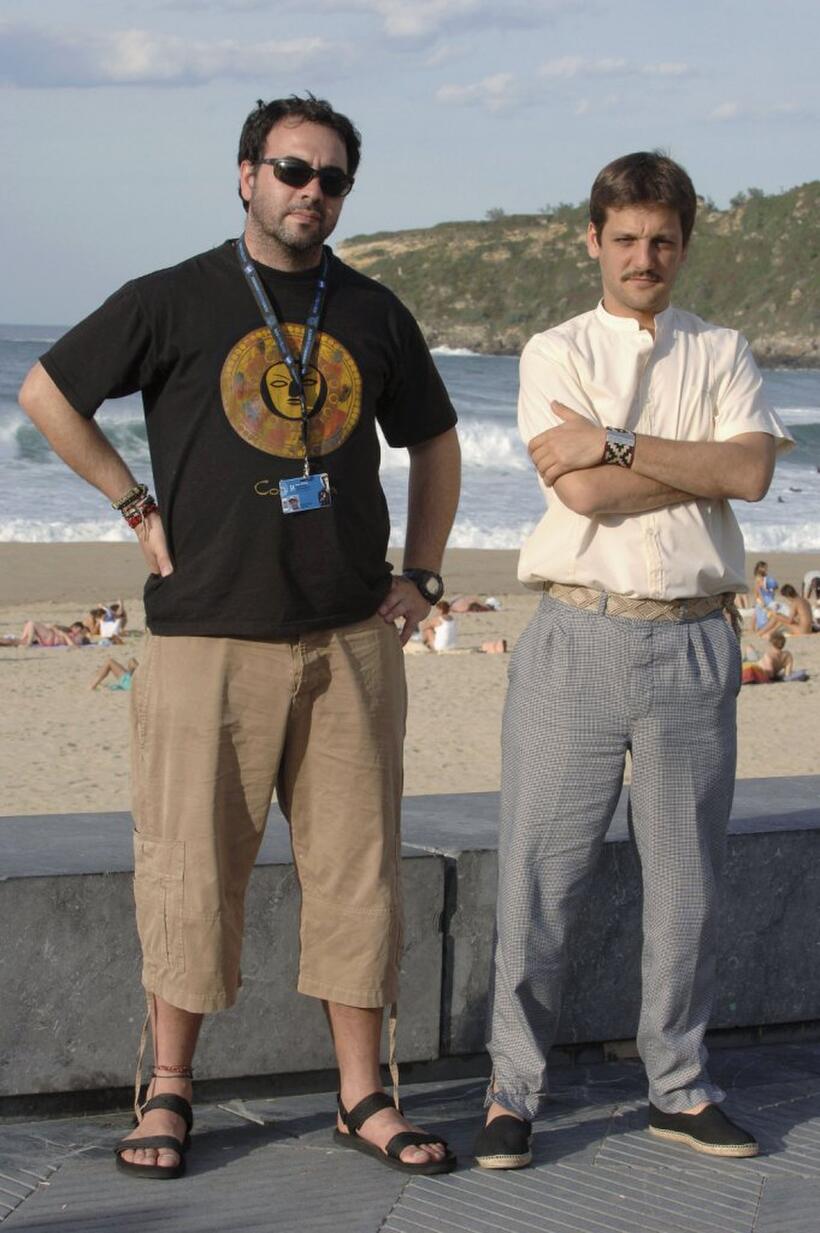 Director Israel Adrian Caetano and Rodrigo de la Serna at the photocall of "Cronica de una Fuga" during the second day of 54th San Sebastian Film Festival.