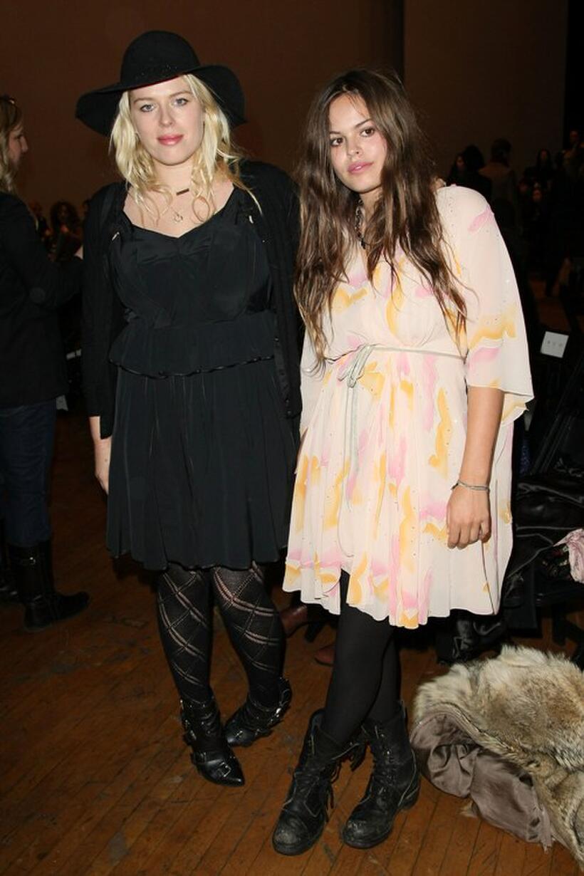 Amanda de Cadenet and Atlanta Taylor at the Mercedes-Benz Fashion Week.