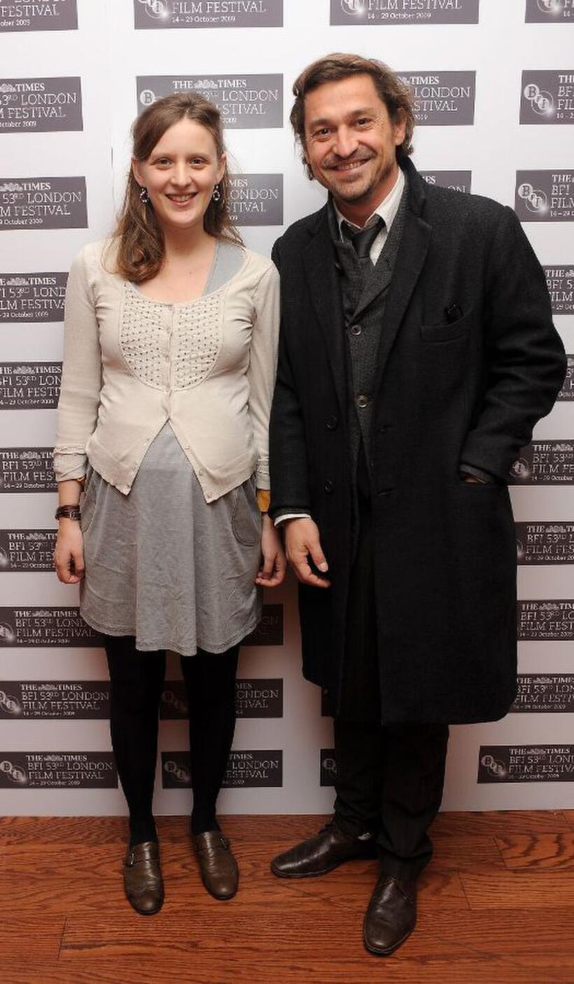 Director Mia Hansen-Love and Louis-Dominique de Lencquesaing at the premiere of "Father of My Children" during the Times BFI 53rd London Film Festival.
