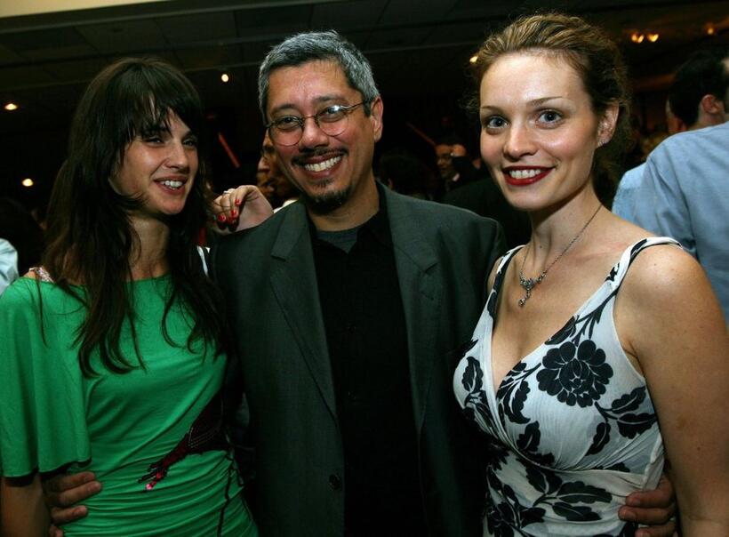 Jennifer Decker, Dean Devlin and Lisa Brenner at the after party of the special screening of "Flyboys."