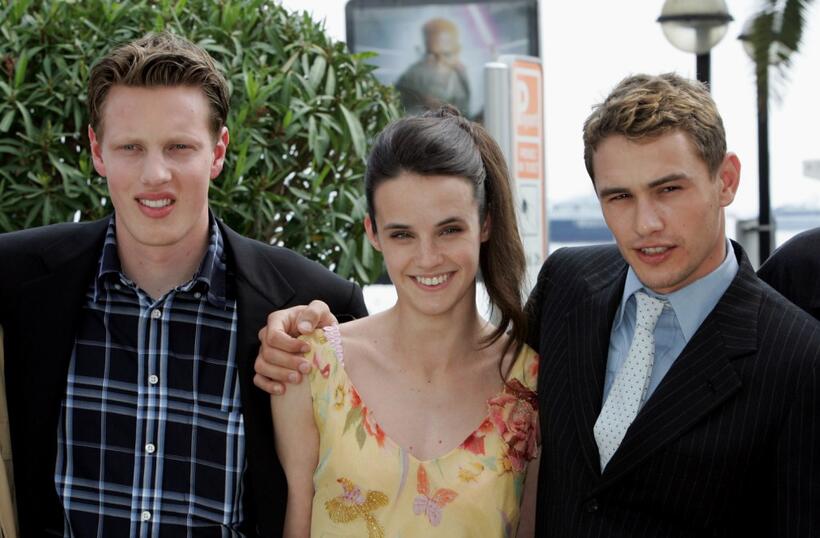 David Ellison, Jennifer Decker and James Franco at the photocall of "Flyboys" during the 58th International Cannes Film Festival.