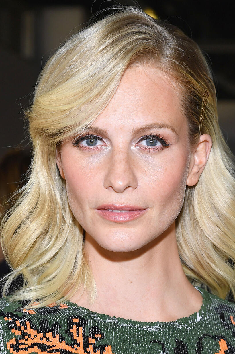 Poppy Delevingne at the Giambattista Valli show during Paris Fashion Week.