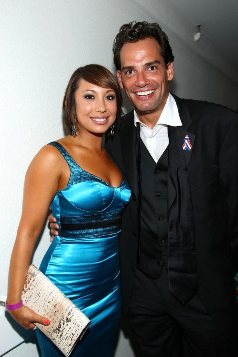Cheryl Burke and Cristian de la Fuente at the 2008 ALMA Awards VIP post party.