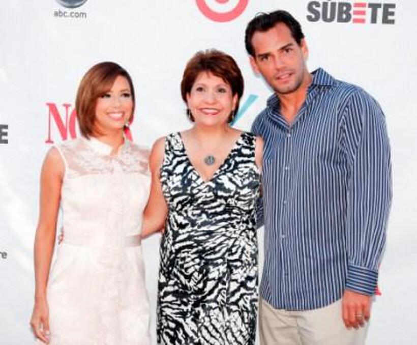 Eva Longoria Parker, Janet Murguia and Cristian de la Fuente at the 2008 ALMA Awards nominee announcements.