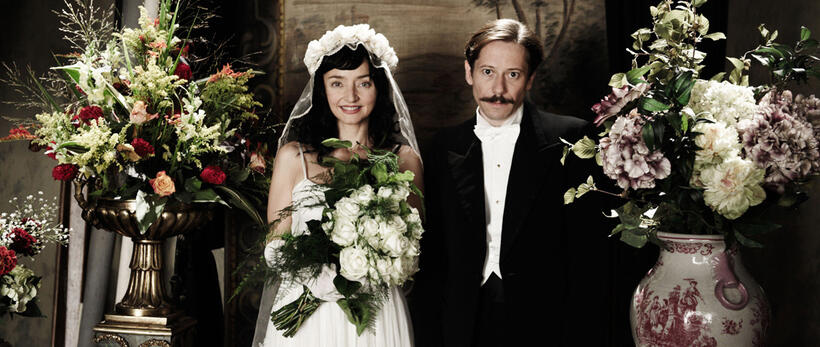 Maria de Medeiros as Faringuisse and Mathieu Amalric as Nasser Ali in "Chicken With Plums."