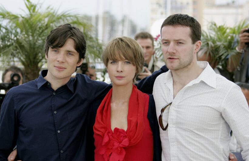 Cillian Murphy, Orla Fitzgerald and Padraic Delaney at the photocall of "The Wind That Shakes The Barley" during the 59th International Cannes Film Festival.