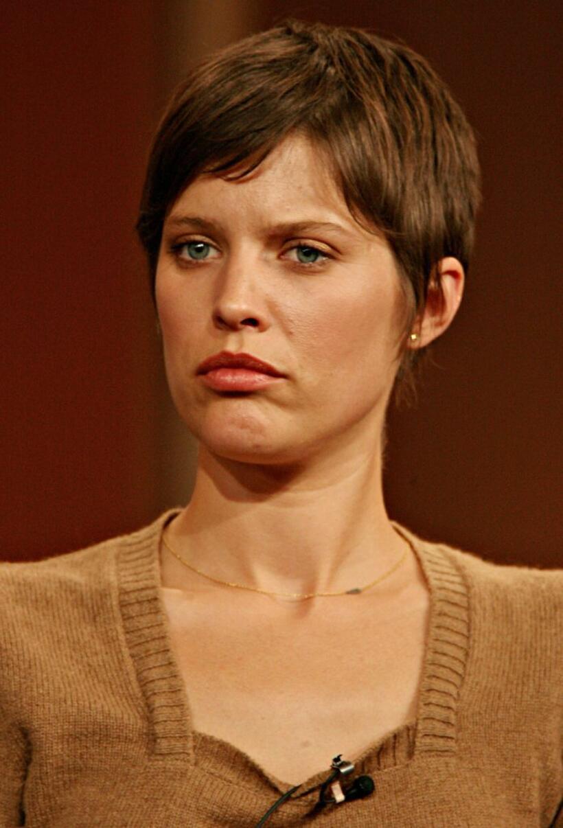 Audrey Marie Anderson at the CBS executive question and answer segment of Television Critics Association Press Tour.