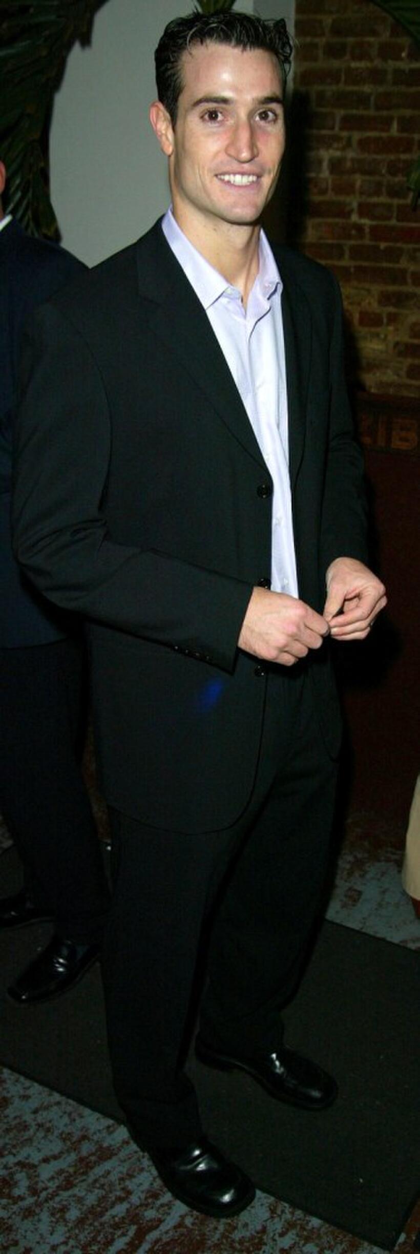 Matthew Del Negro at the opening night party of "Burning Blue."