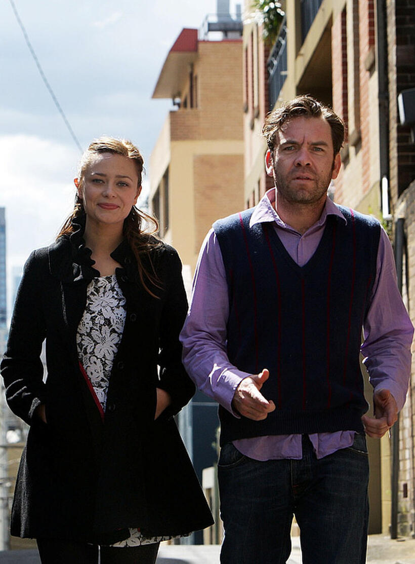 Maeve Dermody and Brendon Cowell at the 2011 season launch of the Belvoir Street Theatre in Australia.