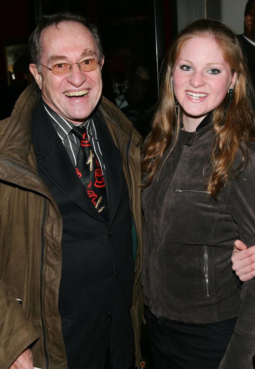 Alan Dershowitz and his daughter Ella at the premiere of "The Inside Man."