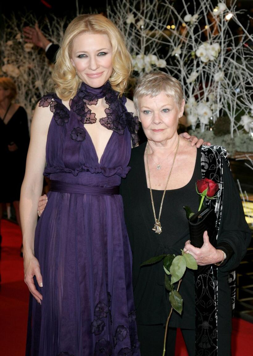 Judi Dench and Cate Blanchett at the 57th Berlinale International Film Festival held in 2007 to promote the movie "Notes On A Scandal".