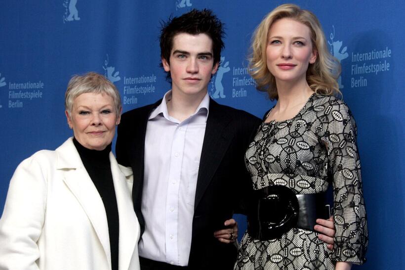 Judi Dench, Andrew Simpson and Cate Blanchett at the 57th Berlinale International Film Festival held in 2007 to promote the movie "Notes On A Scandal".