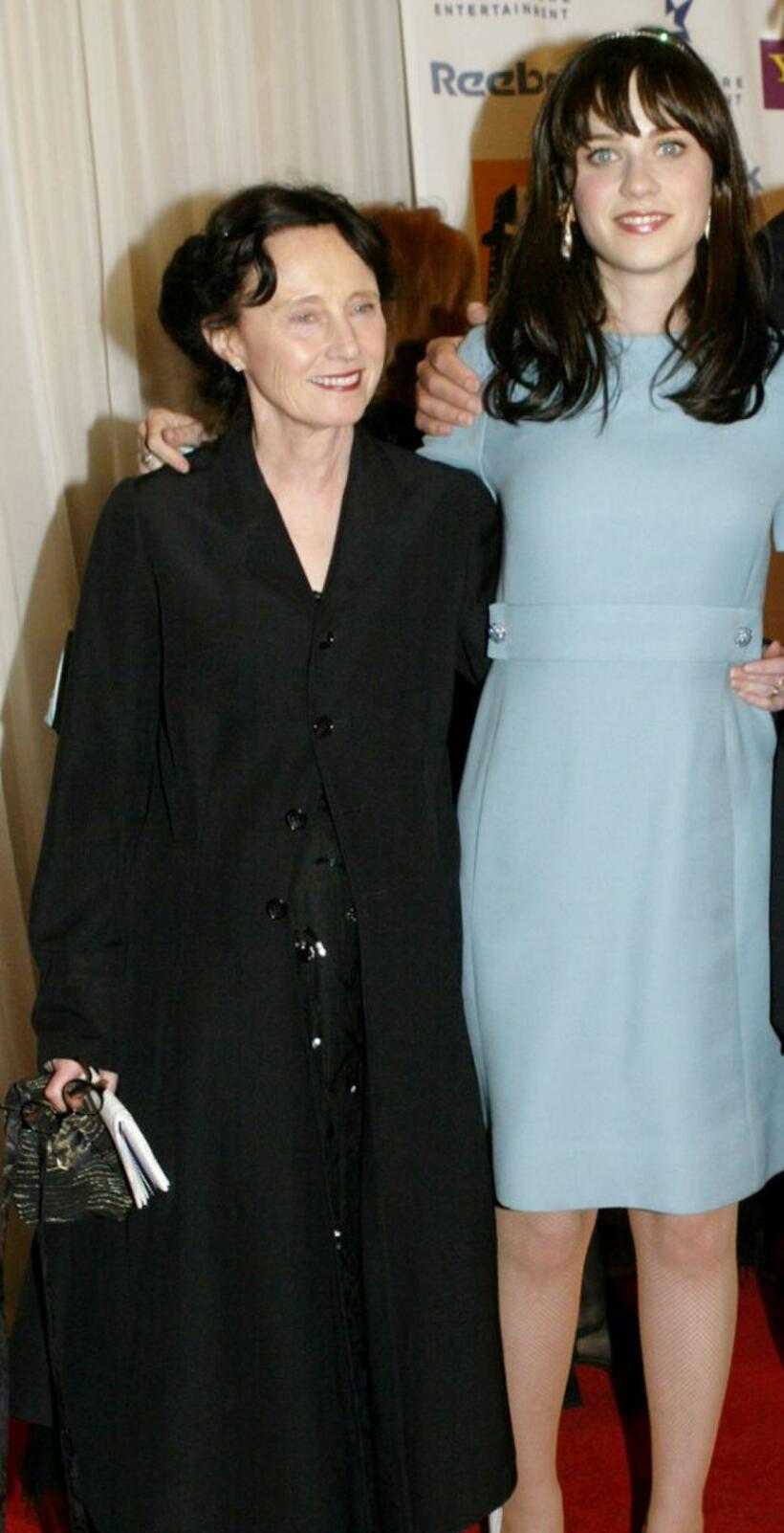 Mary Jo Deschanel and Zooey Deschanel at the Hollywood Awards Gala.
