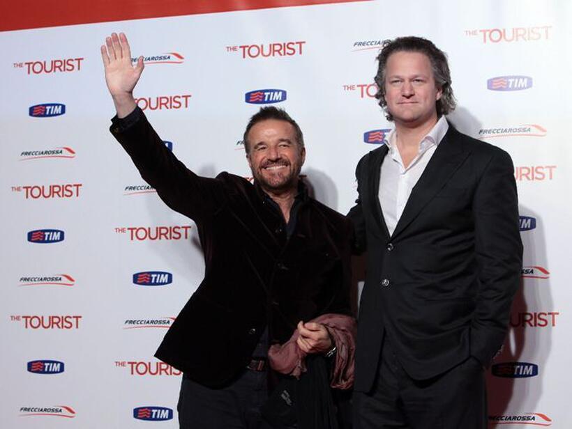 Christian de Sica and Florian Henckel at the premiere of "The Tourist."