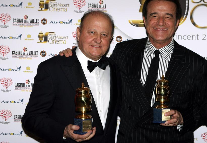 Massimo Boldi and Christian De Sica at the Italian Movie Awards.