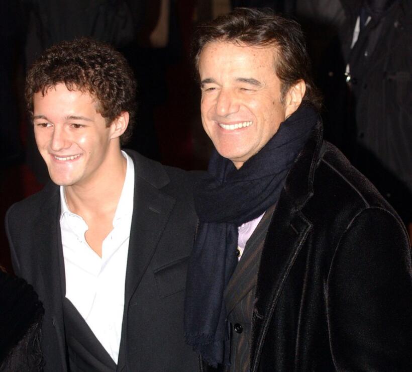 Brando and Christian de Sica at the Italian premiere of "The Last Samurai."