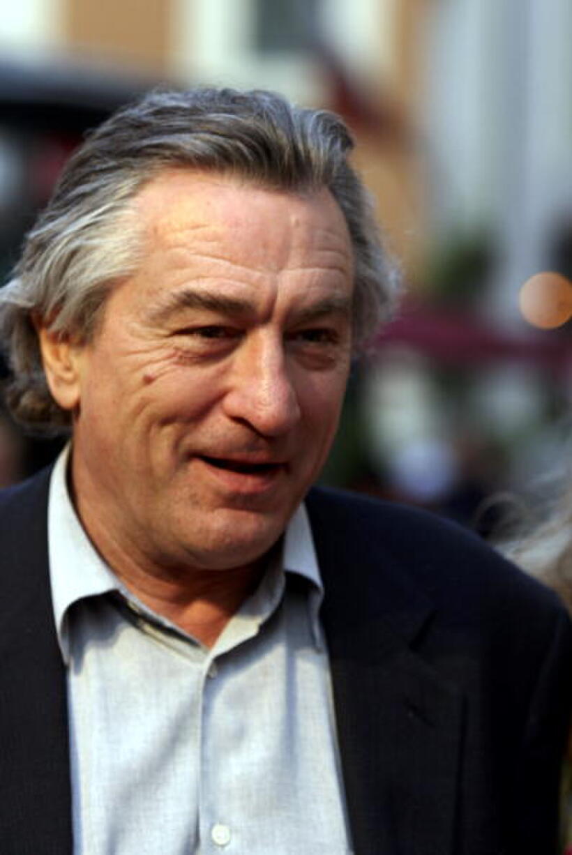 Robert De Niro at the inaugural ceremony of the Robert De Niro Sr. painting exhibition in Rome.