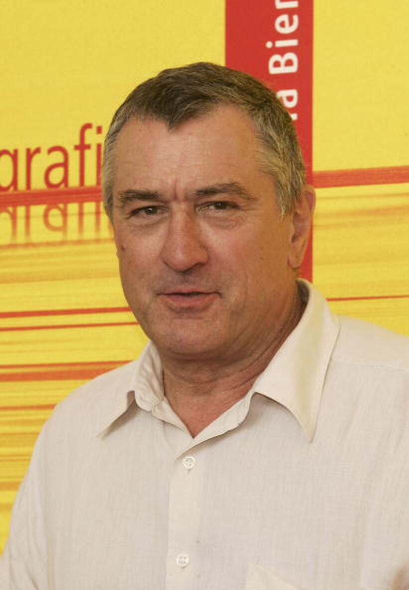 Robert De Niro at a photocall in Italy for "Shark Tale."