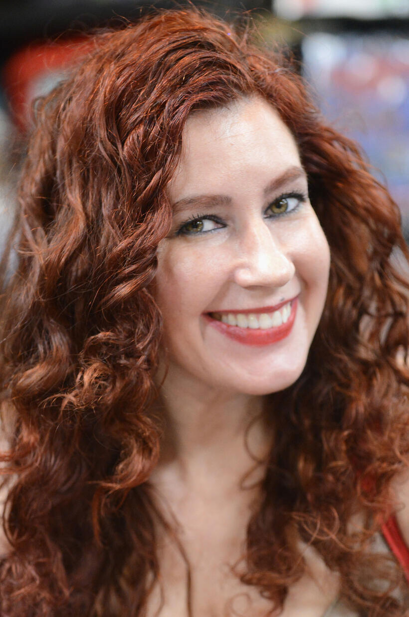 Victoria De Mare at the "Hotness of Horror" scream queen signing event in Burbank, California.