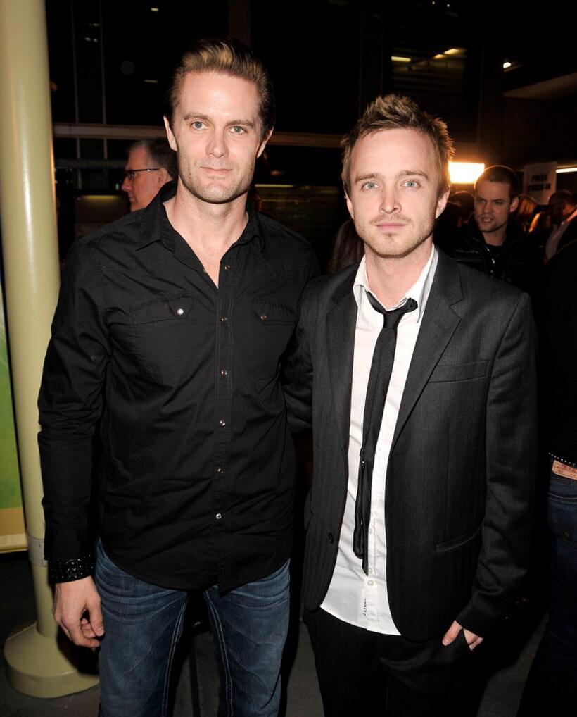 Garret Dillahunt and Aaron Paul at the premiere of "The Last House on the Left."