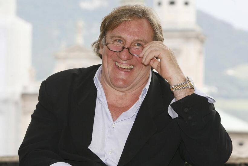 Gerard Depardieu at an interview in Salzburg, Austria.