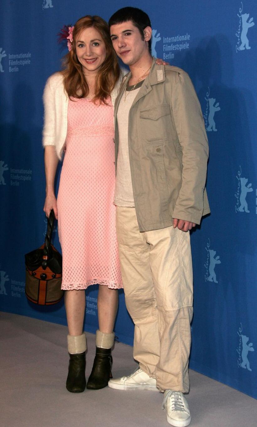 Julie Depardieu and Johan Libereau at the press conference to promote "The Witnesses" during the 57th Berlin International Film Festival (Berlinale).