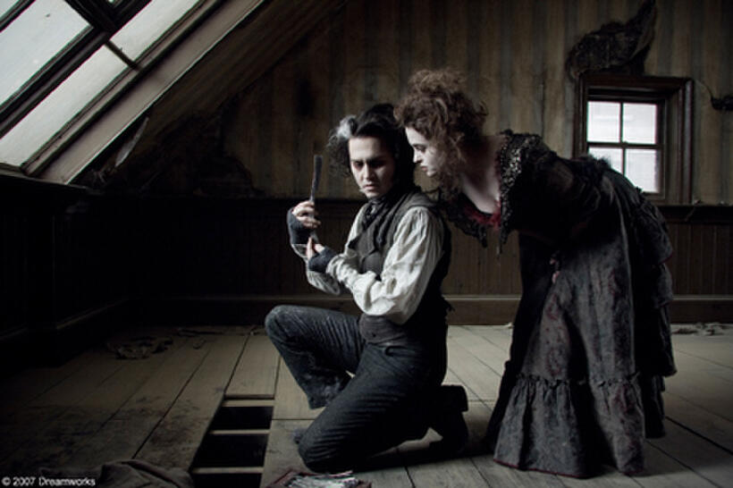 Johnny Depp and Helena Bonham Carter in "Sweeney Todd: The Demon Barber of Fleet Street."