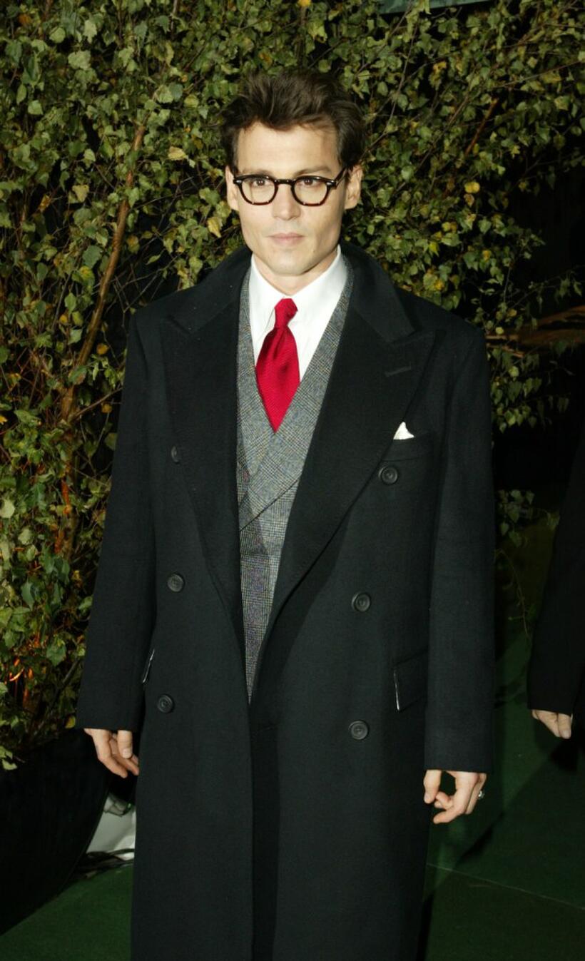 Johnny Depp at the afterparty following the premiere of "Finding Neverland."