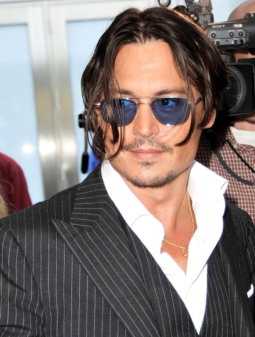 Johnny Depp at the Illinois premiere of "Public Enemies."