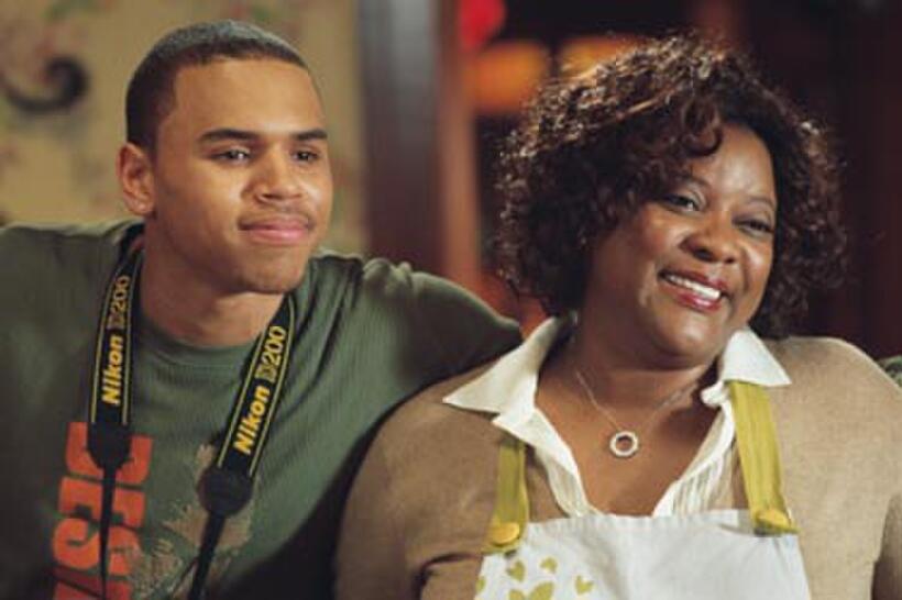 Chris Brown and Loretta Devine in "This Christmas."