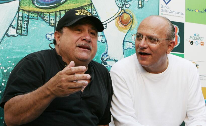 Danny Devito and Claudio Gubitosi at the Giffoni Film Festival.