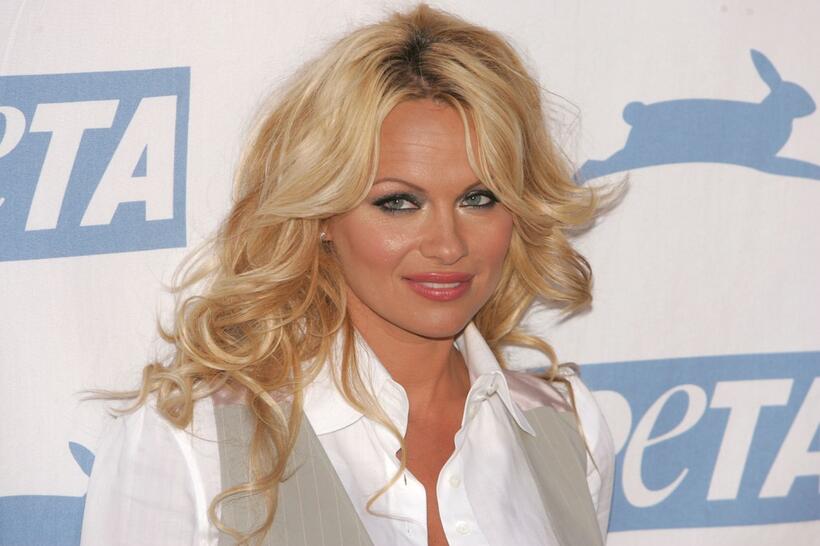 Pamela Anderson at the PETA's 15th Anniversary Gala and Humanitarian Awards.