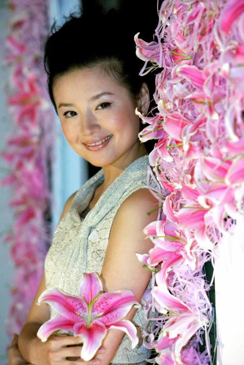 Dong Jie at the promotion in Beijing.