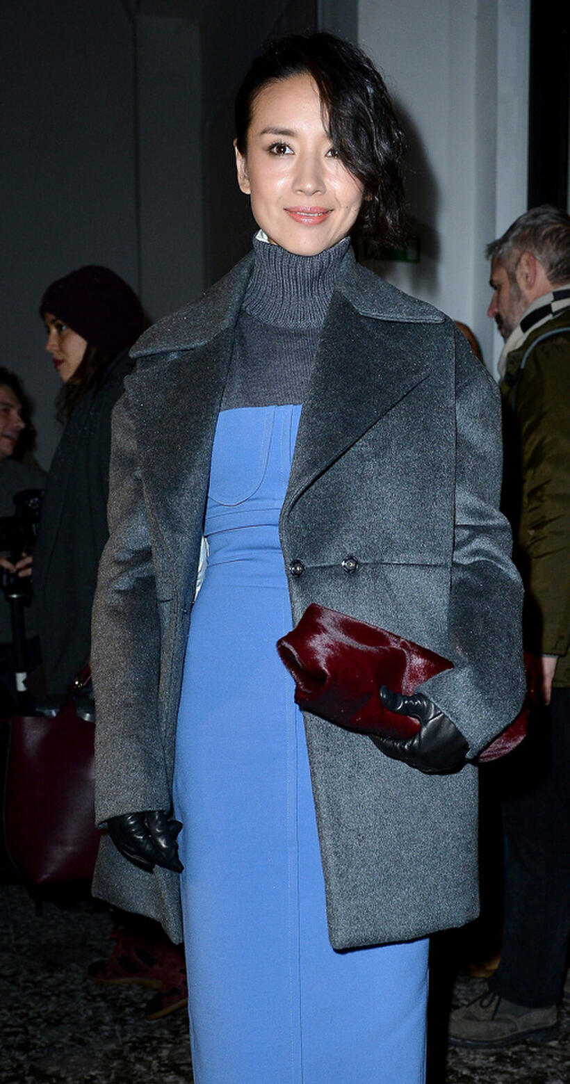 Dong Jie at the Ports 1961 fashion show during the Milan Fashion Week Womenswear Fall/Winter 2013/14 in Italy.