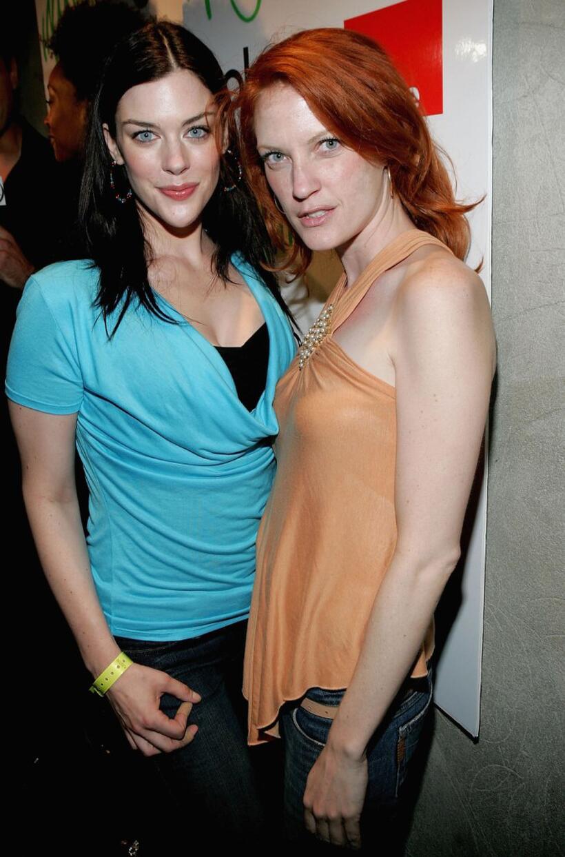Kim Director and Samantha Buck at the first anniversary party for Lucire Magazine.