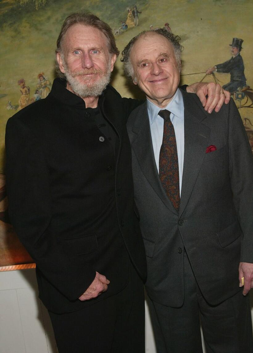 Bob Dishy and Rene Auberjonois at the Broadway opening of "Sly Fox" after-party.