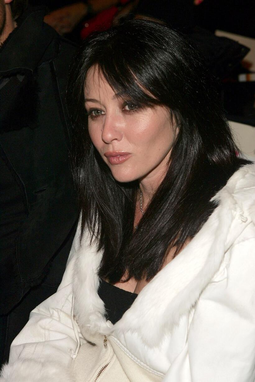 Shannen Doherty at the Baby Phat Fall 2005 show during the Olympus Fashion Week.
